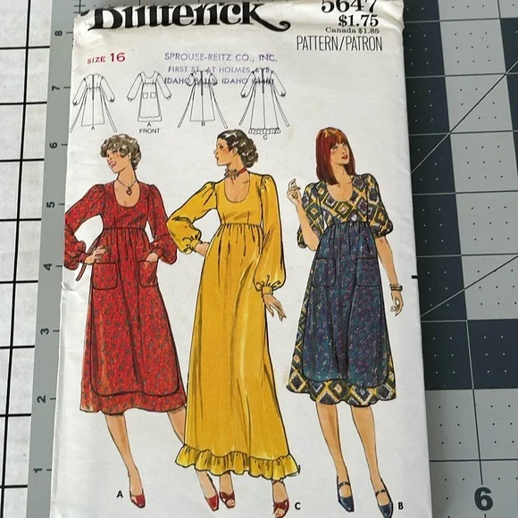 Butterick | Office | Vintage Butterick 5647 Fitted And Flared High Waisted Dress  Maxi Or Midi | Poshmark